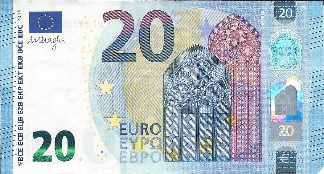 Front of European Union p22v: 20 Euro from 2015