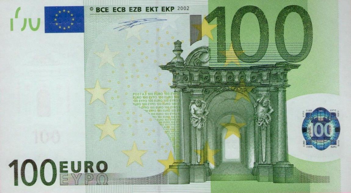 Front of European Union p5x: 100 Euro from 2002