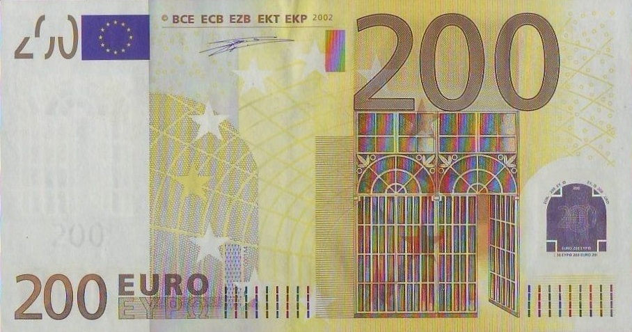 Front of European Union p6p: 200 Euro from 2002