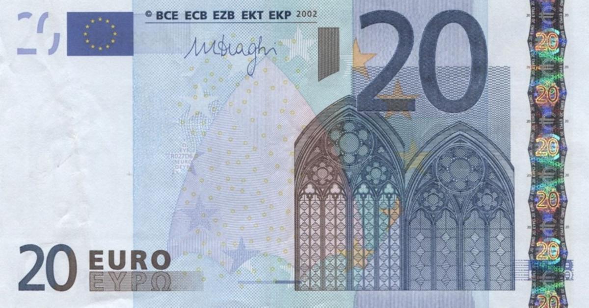 Front of European Union p16f: 20 Euro from 2002