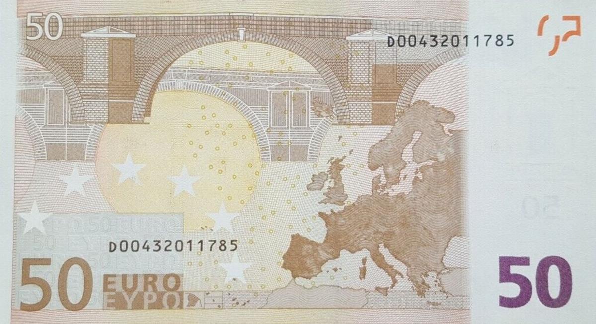 Back of European Union p17d: 50 Euro from 2002