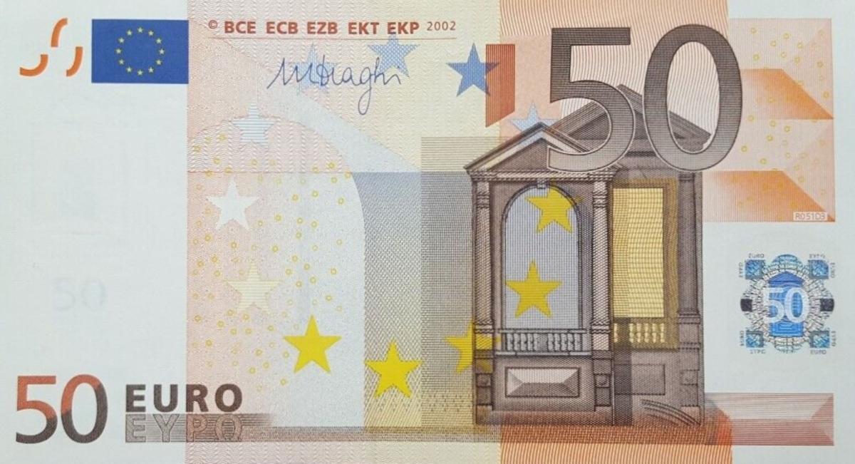 Front of European Union p17d: 50 Euro from 2002