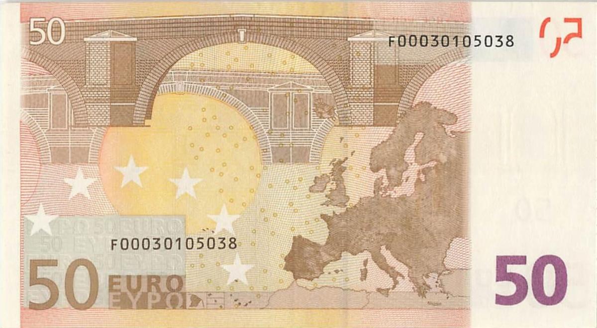 Back of European Union p17f: 50 Euro from 2002