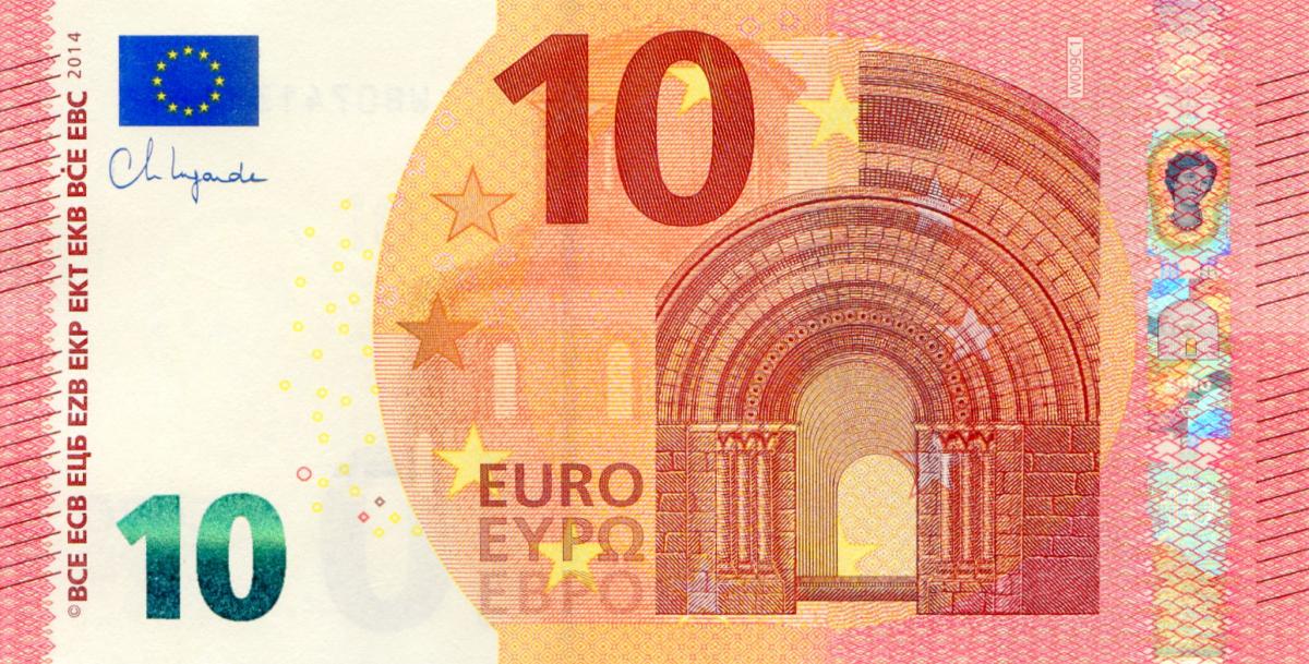 Front of European Union p21w: 10 Euro from 2014