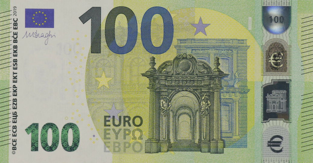 Front of European Union p24e: 100 Euro from 2019