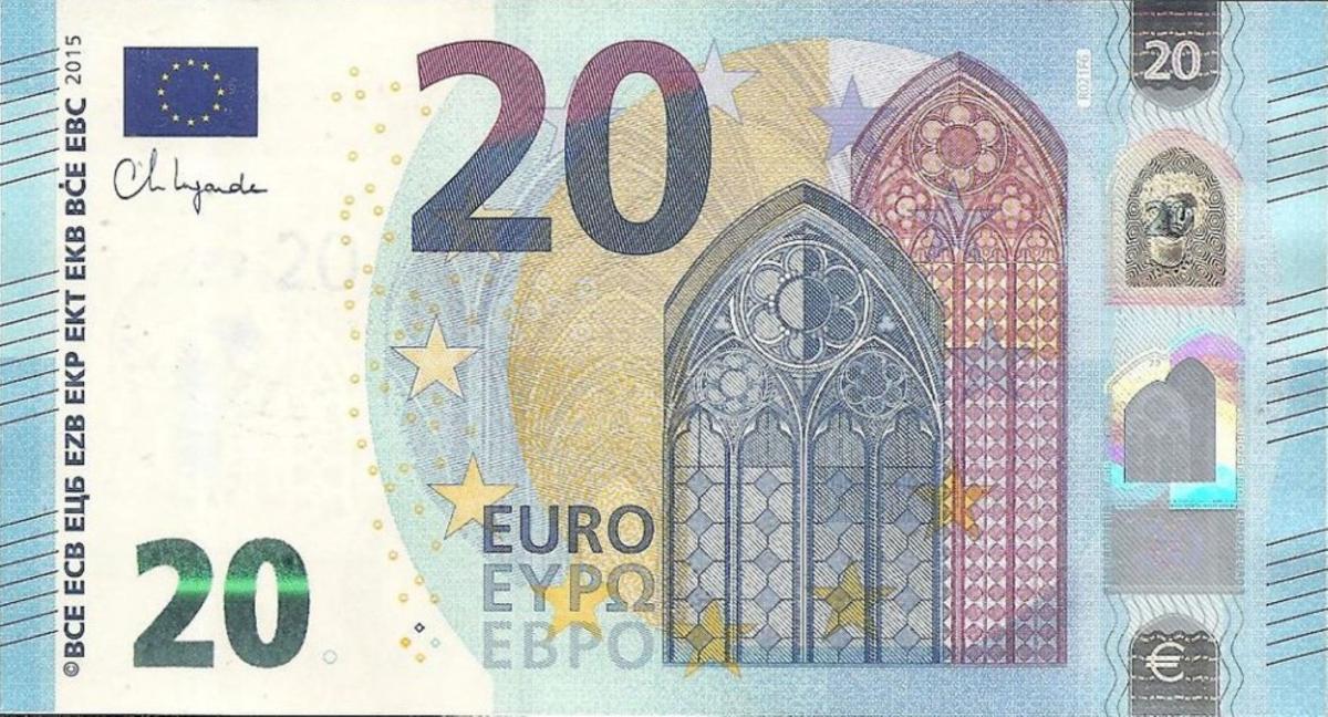 Front of European Union p29r: 20 Euro from 2015