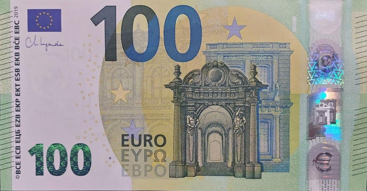 Front of European Union p31w: 100 Euro from 2019