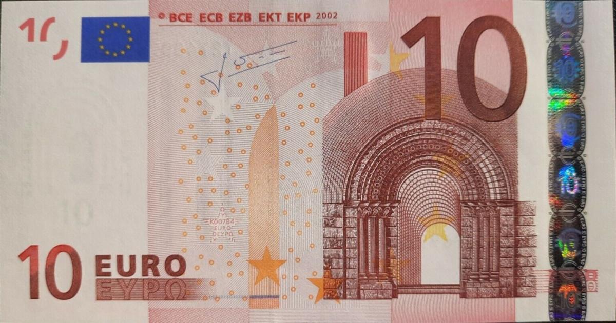 Front of European Union p9t: 10 Euro from 2002