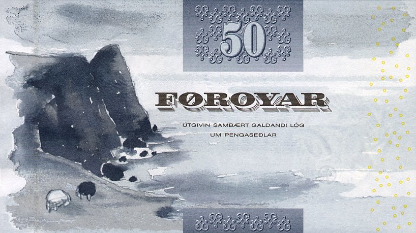 Back of Faeroe Islands p24: 50 Kronur from 2001