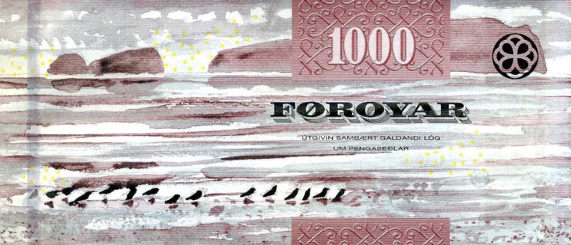 Back of Faeroe Islands p33: 1000 Krone from 2011