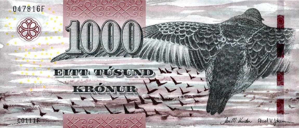 Front of Faeroe Islands p33: 1000 Krone from 2011