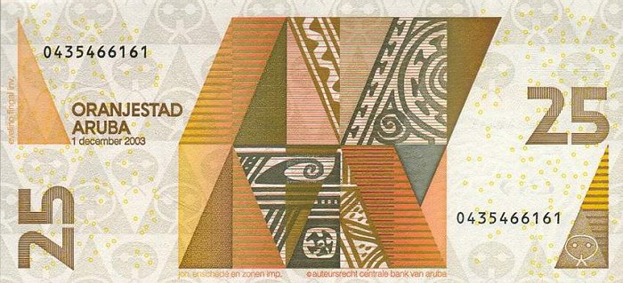 Back of Aruba p17a: 25 Florin from 2003