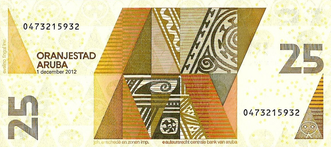 Back of Aruba p17c: 25 Florin from 2012