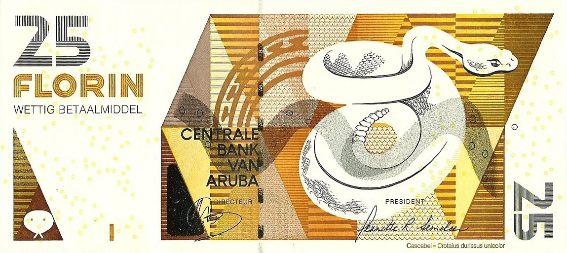 Front of Aruba p17c: 25 Florin from 2012