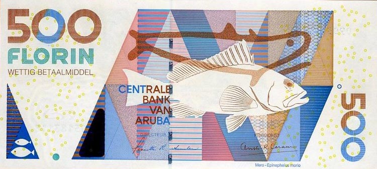 Front of Aruba p20: 500 Florin from 2003