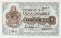 p4 from Falkland Islands: 10 Shillings from 1938