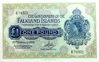 p8b from Falkland Islands: 1 Pound from 1974