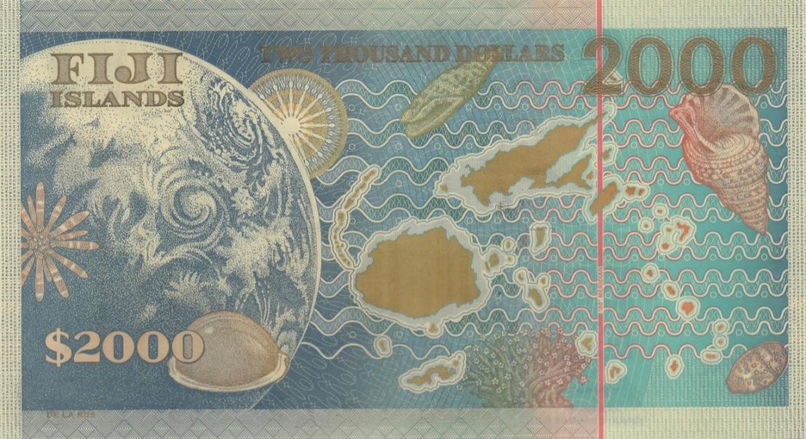 Back of Fiji p103a: 2000 Dollars from 2000