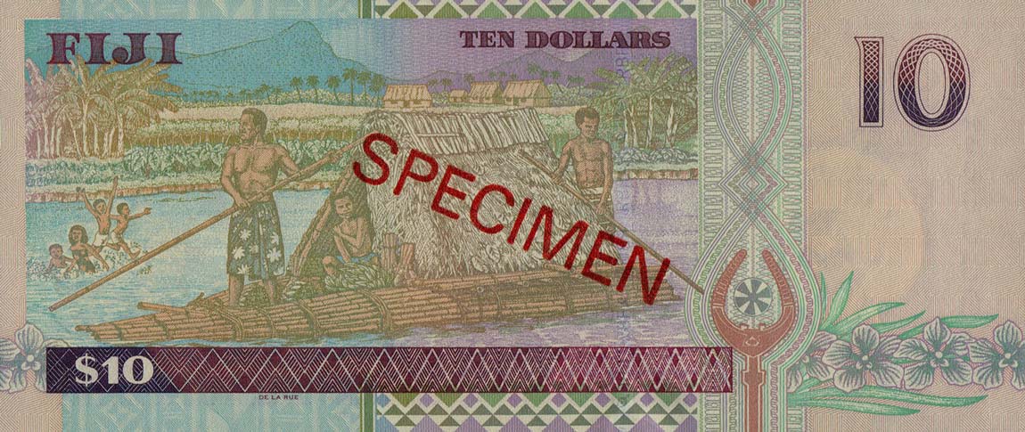 Back of Fiji p106s: 10 Dollars from 2002
