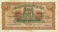 p25n from Fiji: 5 Shillings from 1933