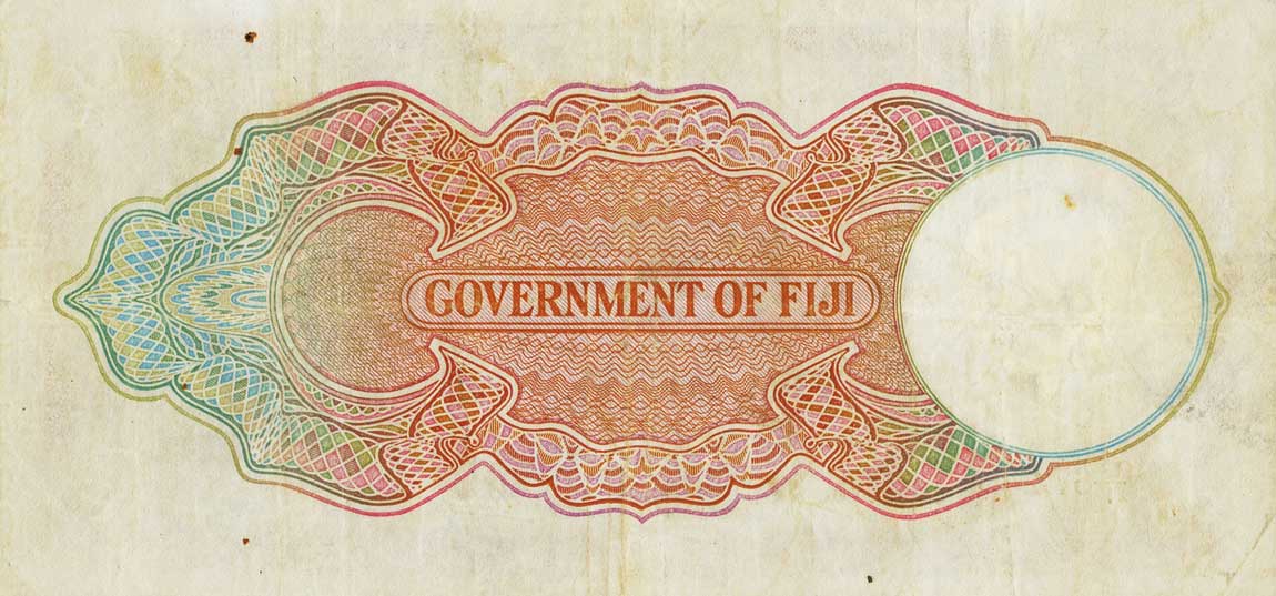 Back of Fiji p32b: 10 Shillings from 1934