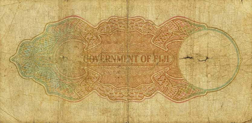 Back of Fiji p32c: 10 Shillings from 1935