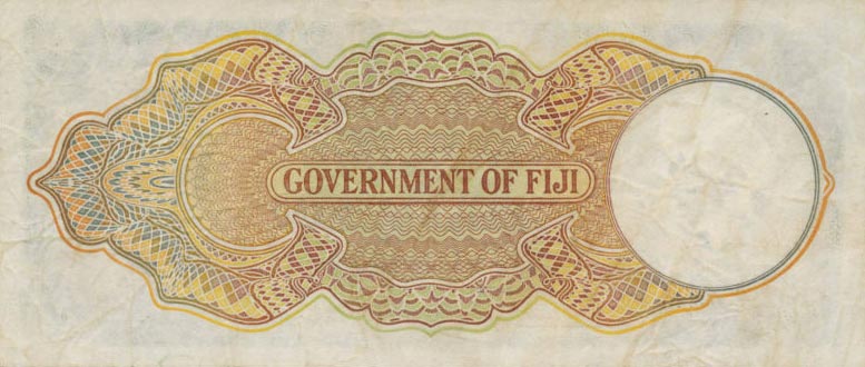 Back of Fiji p37a: 5 Shillings from 1937