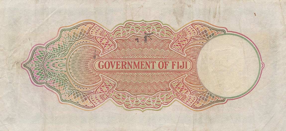 Back of Fiji p40a: 1 Pound from 1941