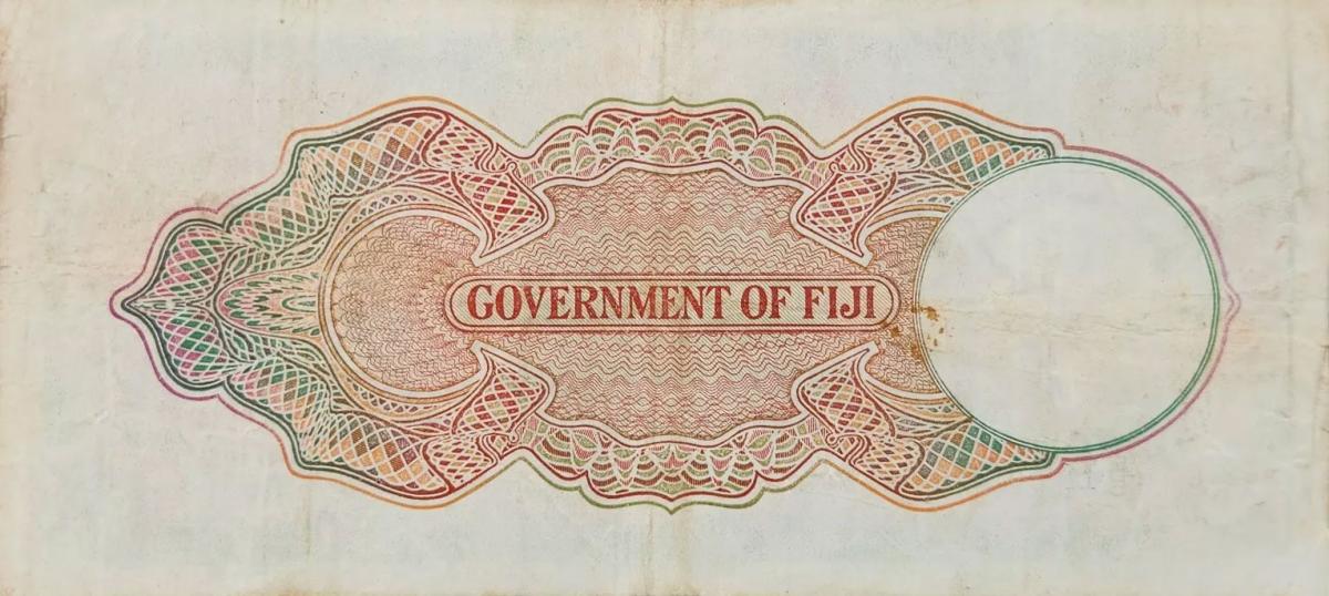 Back of Fiji p40e: 1 Pound from 1950