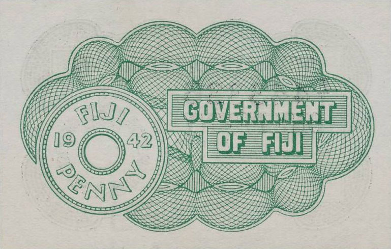 Back of Fiji p47a: 1 Penni from 1942