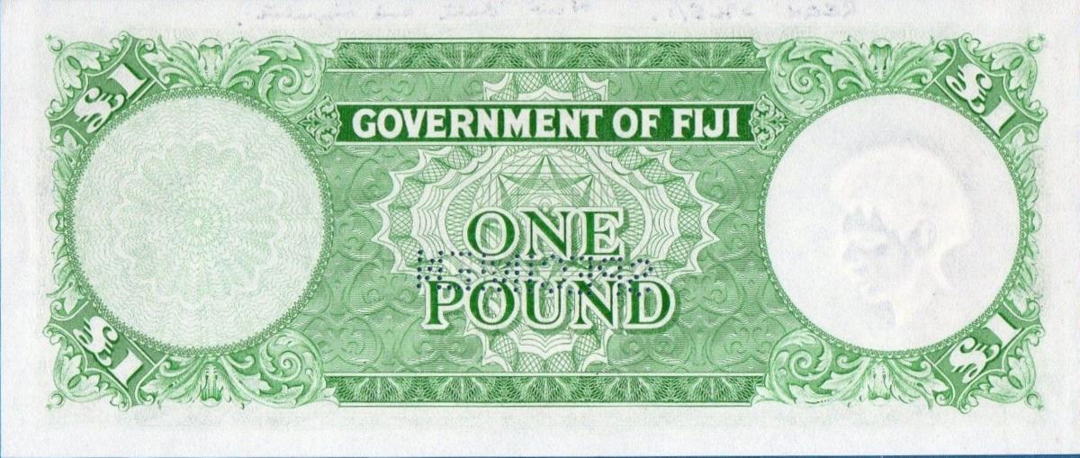 Back of Fiji p53s: 1 Pound from 1954