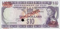 p68s4 from Fiji: 10 Dollars from 1971