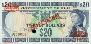 Gallery image for Fiji p69s2: 20 Dollars