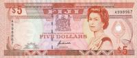 Gallery image for Fiji p93a: 5 Dollars from 1992