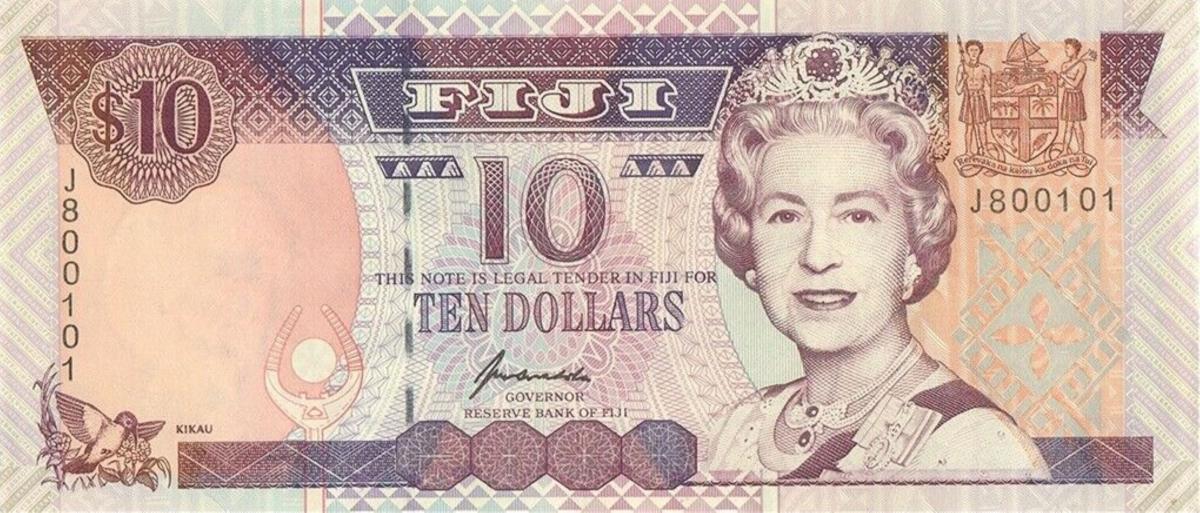 Front of Fiji p98a: 10 Dollars from 1996