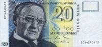 p122 from Finland: 20 Markkaa from 1993