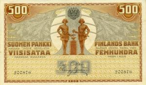 p14 from Finland: 500 Markkaa from 1909