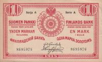 p16b from Finland: 1 Markkaa from 1915