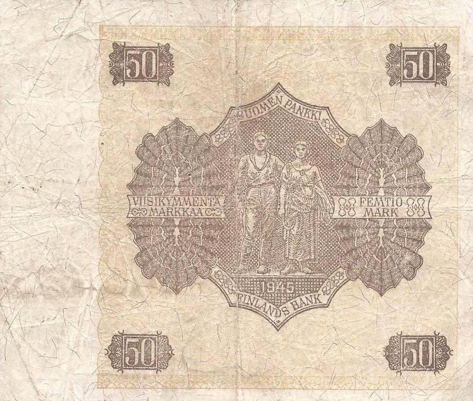 Back of Finland p87: 50 Markkaa from 1945