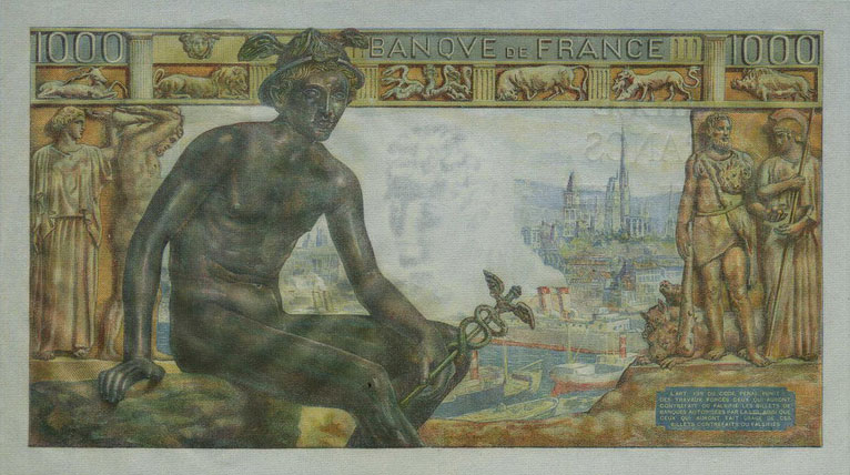 Back of France p102: 1000 Francs from 1942