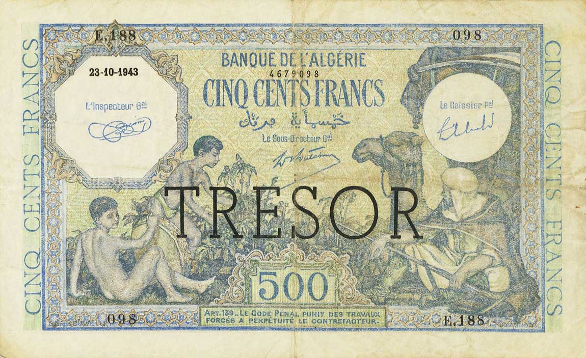 Front of France p111: 500 Francs from 1945