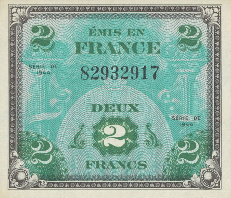 Front of France p114a: 2 Francs from 1944