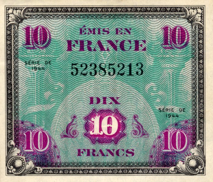 Front of France p116a: 10 Francs from 1944