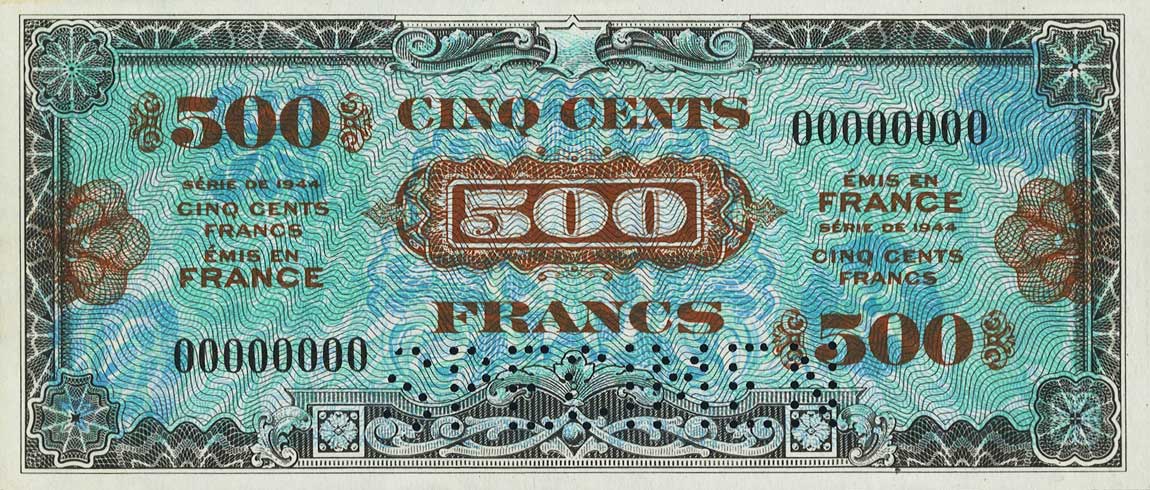 Front of France p119s: 500 Francs from 1944