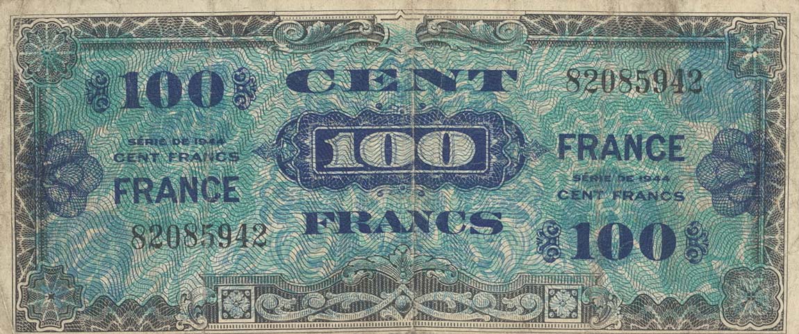 Front of France p123a: 100 Francs from 1944