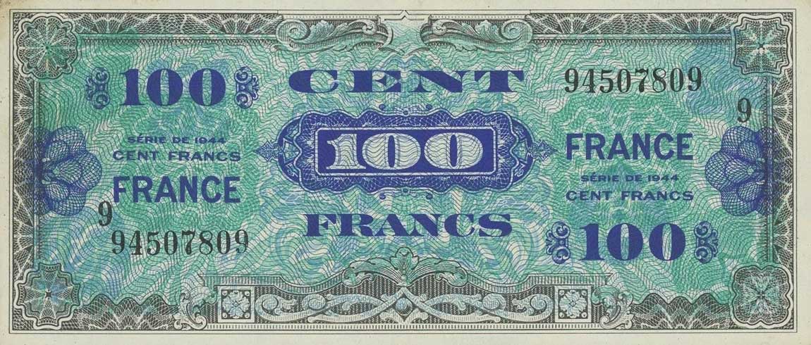 Front of France p123d: 100 Francs from 1944