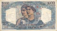 p130a from France: 1000 Francs from 1945