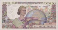 p132a from France: 10000 Francs from 1945