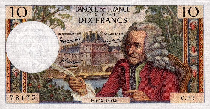 Front of France p147a: 10 Francs from 1963
