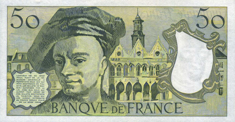 Back of France p152f: 50 Francs from 1992
